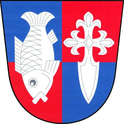 Znak obcí Vojkovice nad Ohří - Jakubov jehož autorem je pan Petr Andreánský